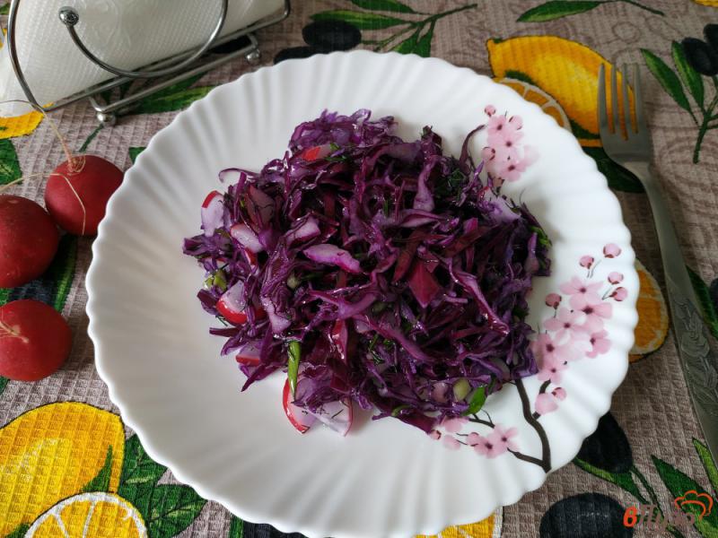Фото приготовление рецепта: Салат с краснокочанной капусты шаг №5