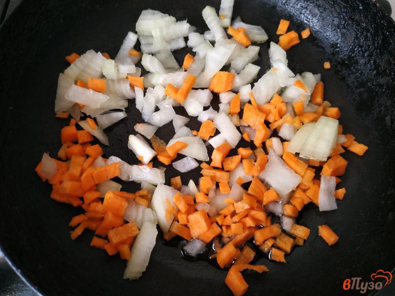 Фото приготовление рецепта: Суп овощной на курином бульоне шаг №3