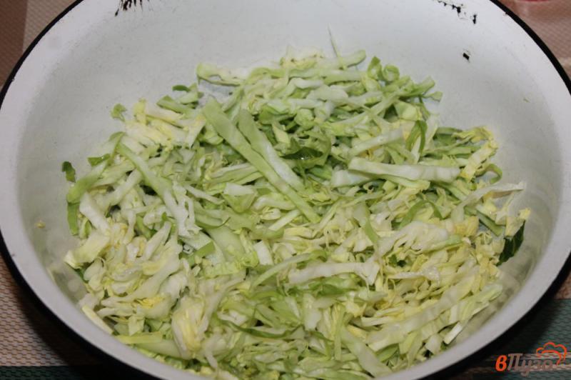 Фото приготовление рецепта: Салат из молодой белокочанной капусты с редисом и зеленью шаг №1
