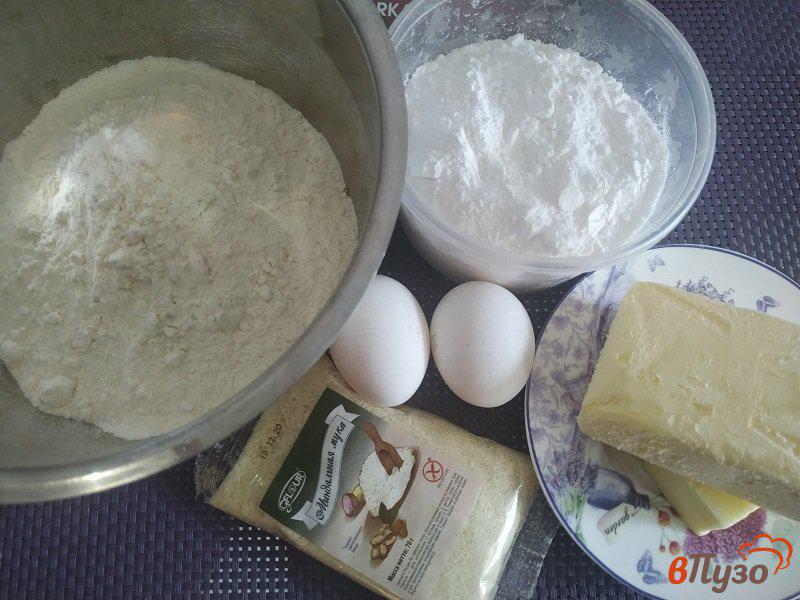 Фото приготовление рецепта: Песочное тесто с миндальной мукой шаг №1