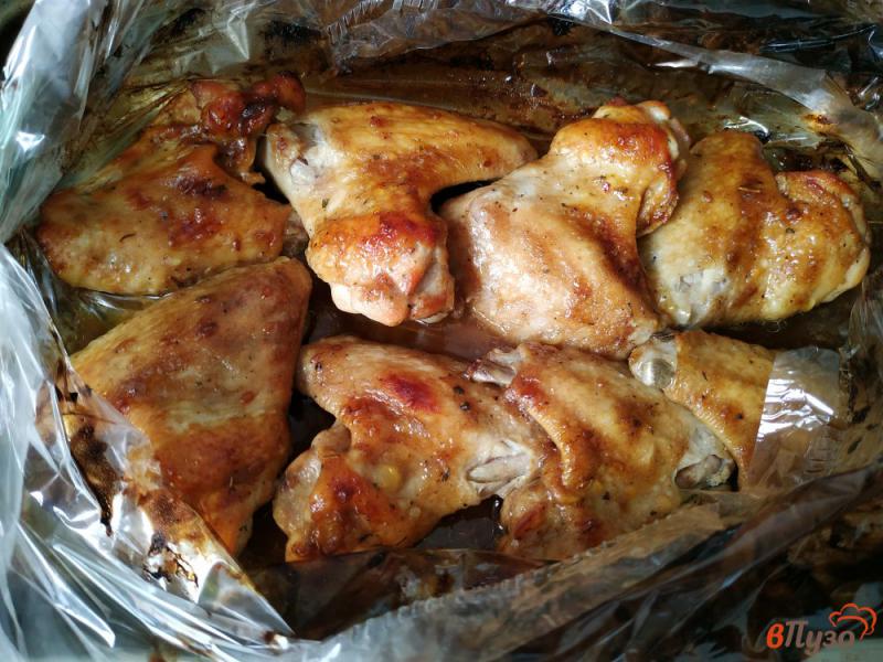 Фото приготовление рецепта: Запечённые крылышки с соусом терияки в рукаве шаг №5