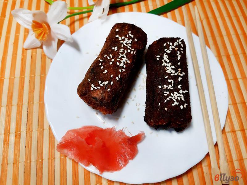 Фото приготовление рецепта: Роллы темпура в кляре шаг №10