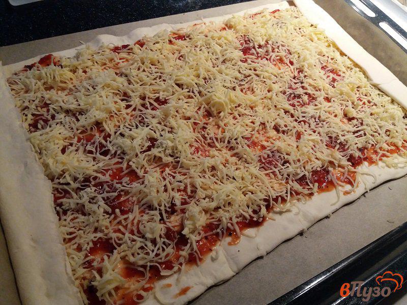 Фото приготовление рецепта: Открытый пирог А-ля пицца шаг №8