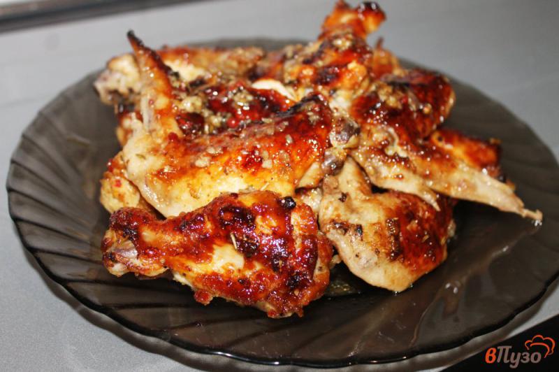 Фото приготовление рецепта: Куриные крылья запеченные в соусе Терияки с имбирем шаг №6