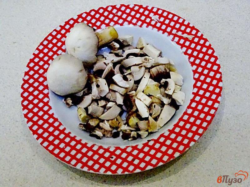 Фото приготовление рецепта: Щи с грибами на курином бульоне шаг №4