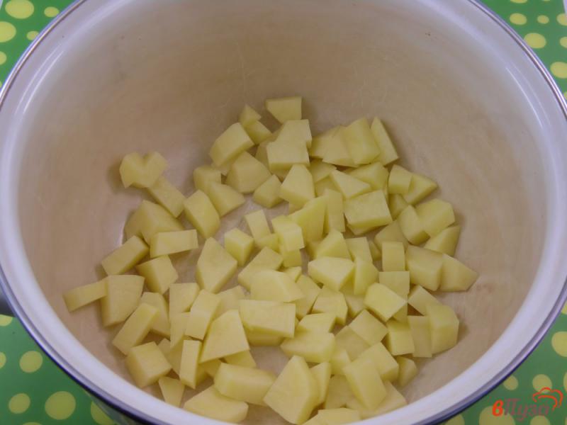 Фото приготовление рецепта: Суп сырный с фрикадельками и луком-пореем шаг №1