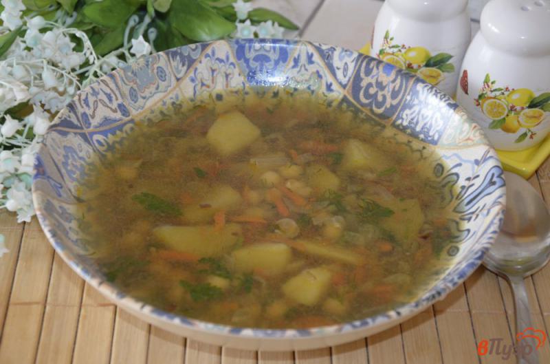 Фото приготовление рецепта: Простой постный суп из нута шаг №5