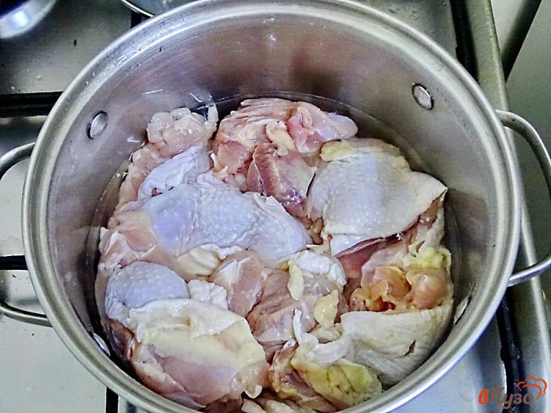 Фото приготовление рецепта: Борщ с шампиньонами на курином бульоне шаг №1