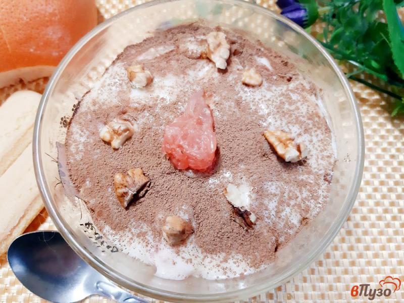 Фото приготовление рецепта: Десерт без выпечки из савоярди с кокосовым маслом шаг №14