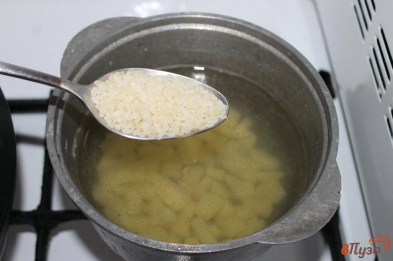 Фото приготовление рецепта: Суп с рисом и фрикадельками шаг №2