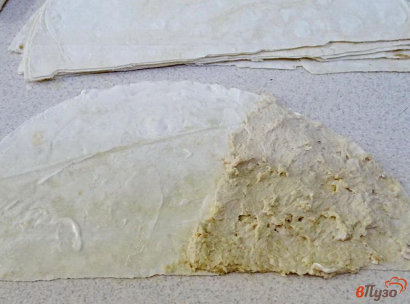 Фото приготовление рецепта: Блины из лаваша с мясом шаг №4