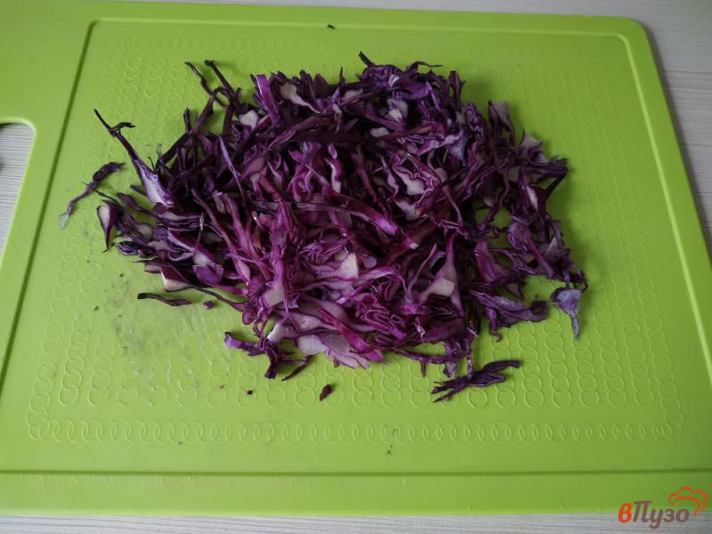 Фото приготовление рецепта: Салат из краснокочанной капусты и адыгейского сыра шаг №1