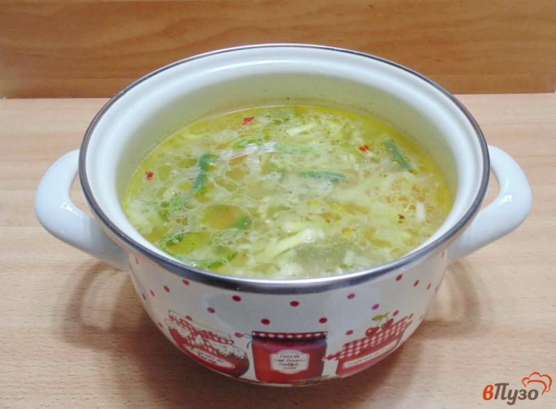 Фото приготовление рецепта: Овощной суп со спаржевой фасолью шаг №5