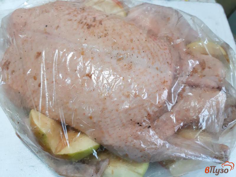 Фото приготовление рецепта: Утка с яблоками шаг №7