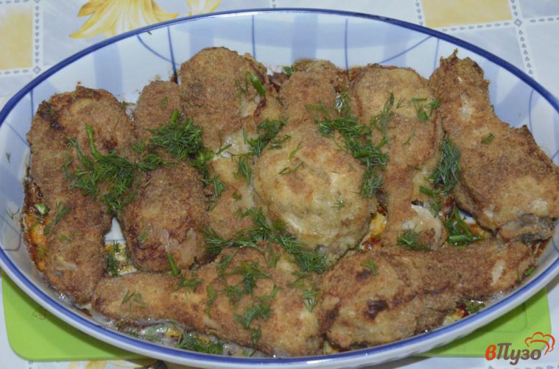 Фото приготовление рецепта: Куриные голени в панировке шаг №5