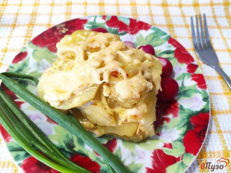 Фото приготовление рецепта: Запеканка из картофеля с пангасиусом шаг №10