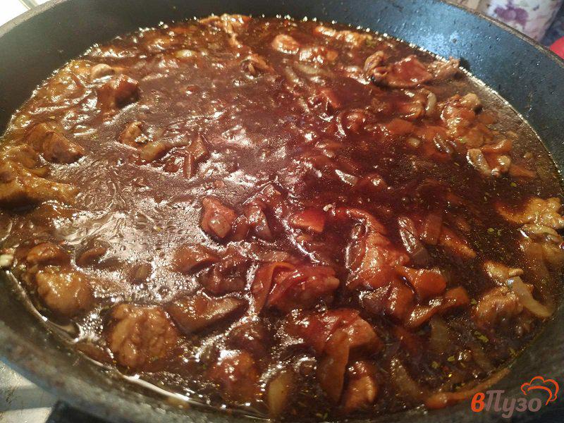 Фото приготовление рецепта: Свинина  с овощами в соусе терияки шаг №11