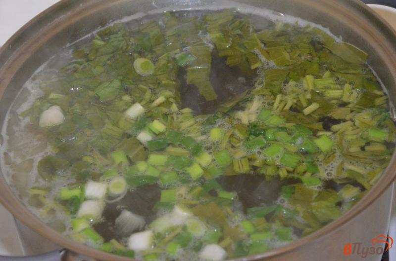 Фото приготовление рецепта: Постный суп из щавеля с нутом шаг №4