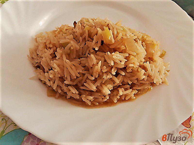 Фото приготовление рецепта: Жареный рис на гарнир шаг №10
