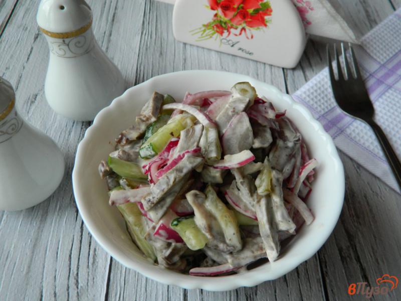 Фото приготовление рецепта: Салат из свиного сердца шаг №7
