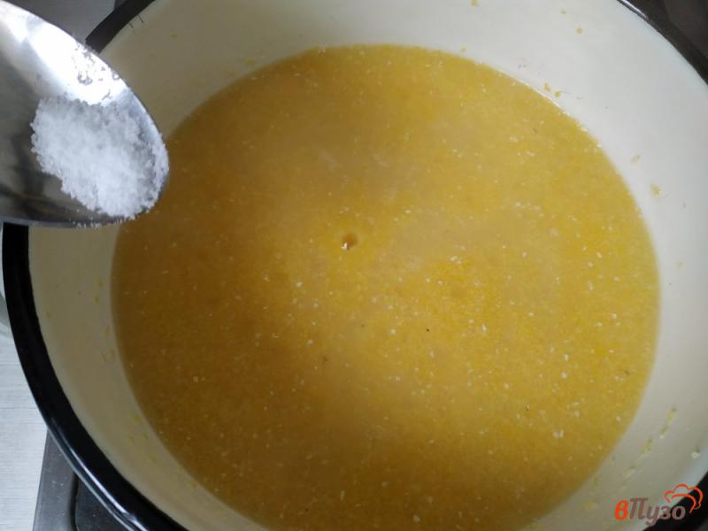 Фото приготовление рецепта: Мамалыга со сливками и цукатами шаг №3