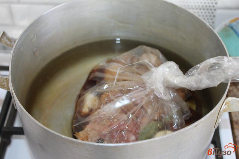 Фото приготовление рецепта: Запеченная свиная рулька без кости в медово - горчичном соусе шаг №5