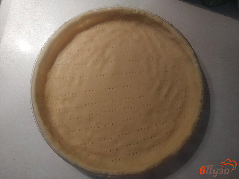 Фото приготовление рецепта: Миндальный тарт с яблочно-персиковой начинкой шаг №3