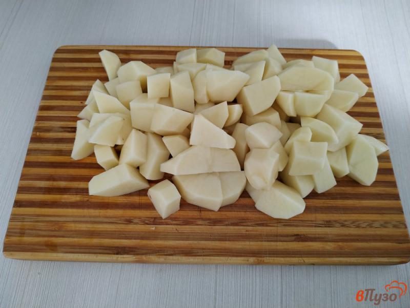 Фото приготовление рецепта: Картофель тушёный со свиным сердцем шаг №6