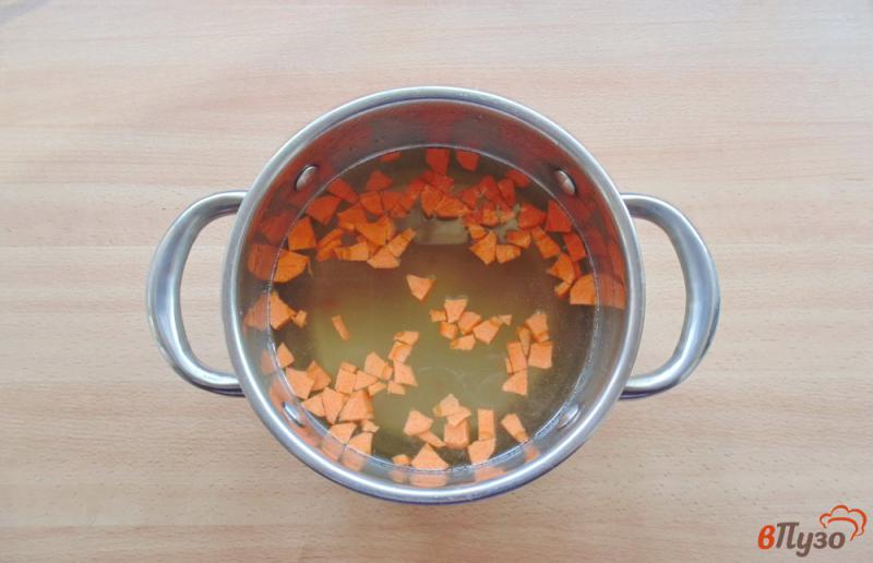Фото приготовление рецепта: Куриный суп с лапшой удон и спаржевой фасолью шаг №2