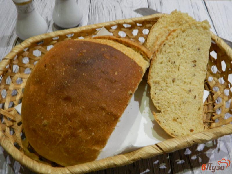 Фото приготовление рецепта: Хлеб с цельнозерновой мукой и семенами льна шаг №10