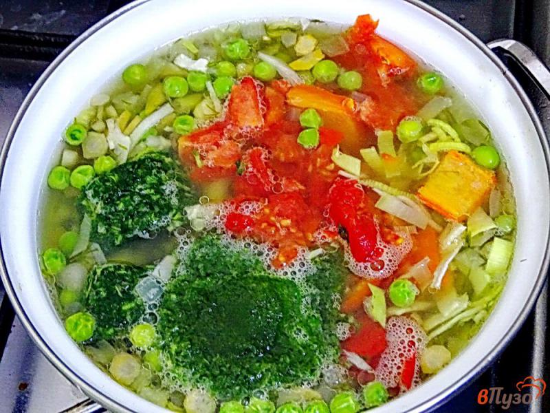 Фото приготовление рецепта: Разгрузочный суп с фасолью и кукурузой шаг №9