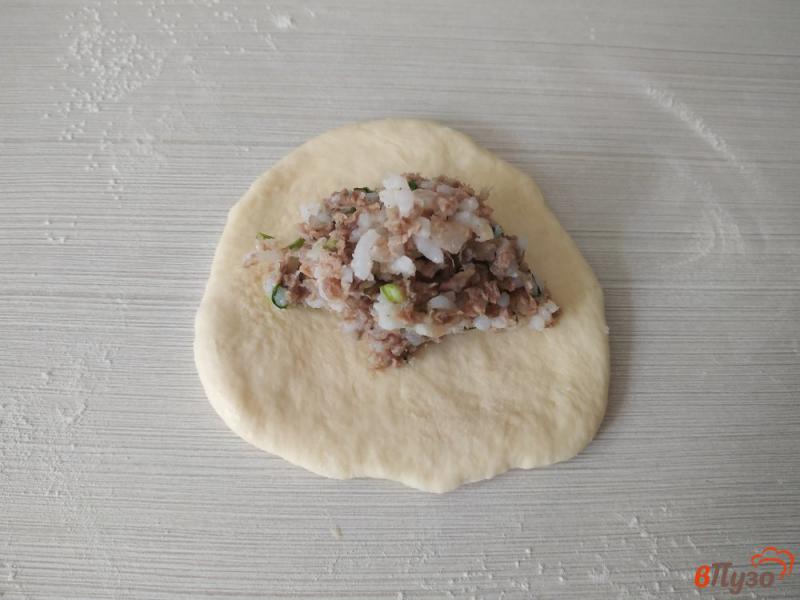 Фото приготовление рецепта: Духовые пироги с начинкой из риса и мяса шаг №11