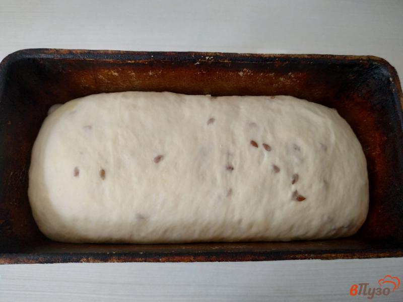 Фото приготовление рецепта: Хлеб с семенами льна шаг №8