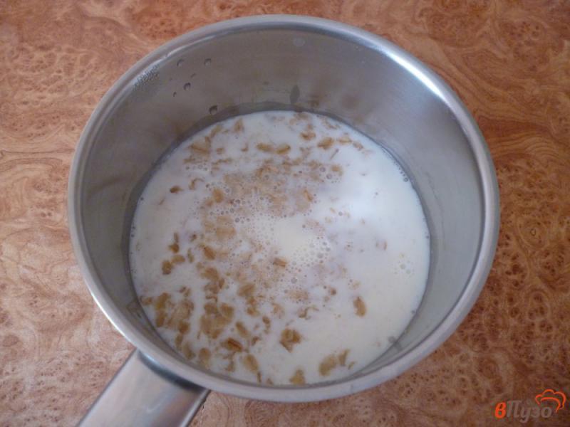 Фото приготовление рецепта: Овсяная каша на молоке с изюмом и орехами шаг №2