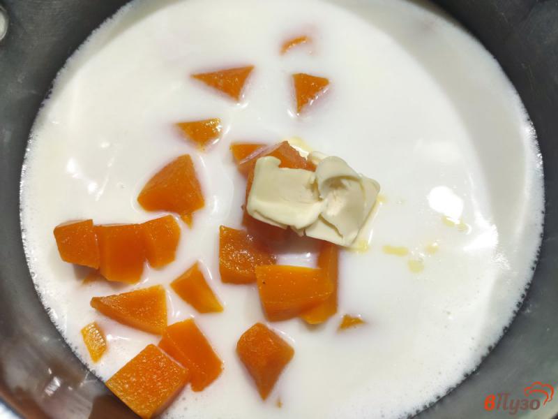 Фото приготовление рецепта: Молочный суп с пшеном и тыквой шаг №2