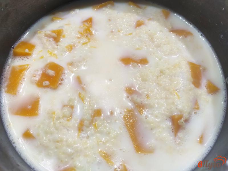 Фото приготовление рецепта: Молочный суп с пшеном и тыквой шаг №3