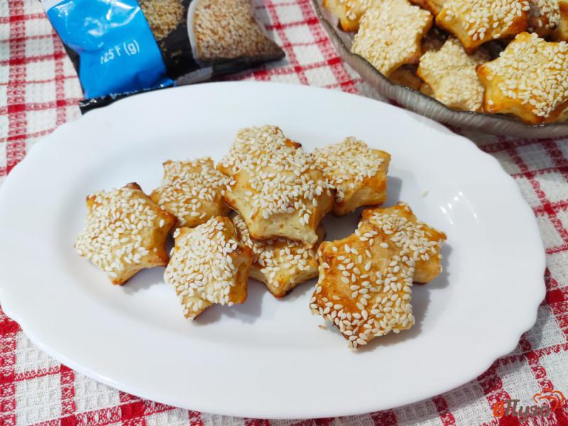 Фото приготовление рецепта: Печенье из творога с кунжутом шаг №8
