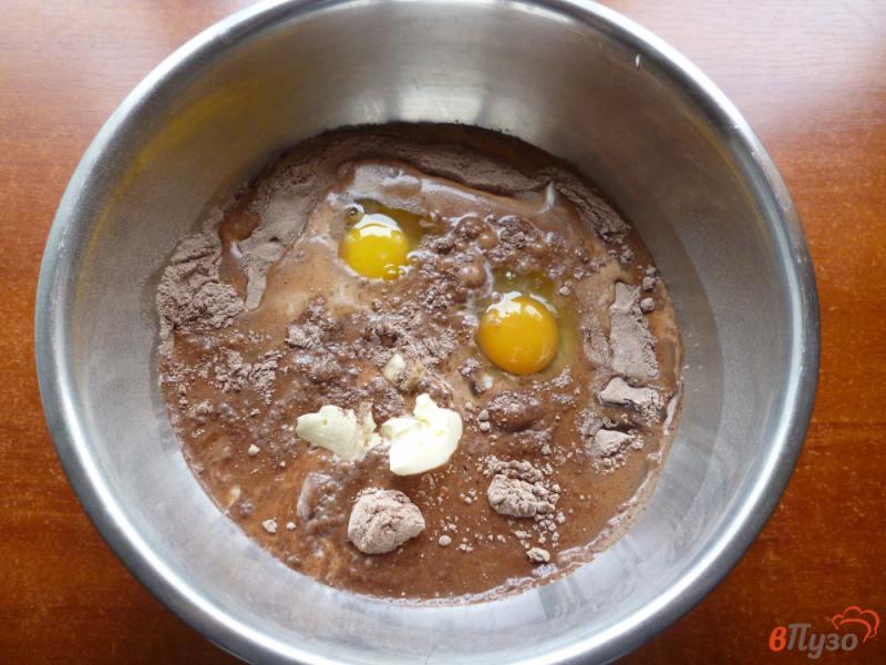 Фото приготовление рецепта: Шоколадный торт с заварным кремом шаг №2