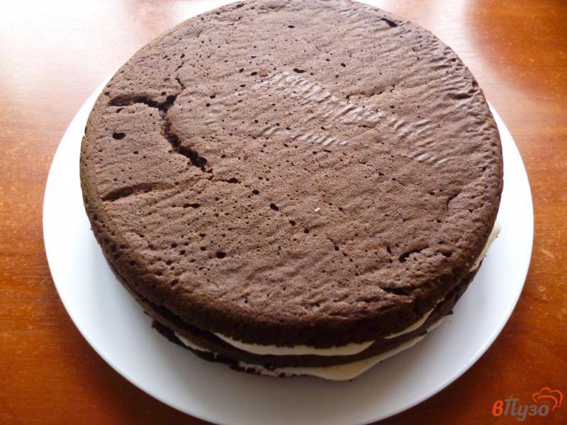 Фото приготовление рецепта: Шоколадный торт с заварным кремом шаг №11
