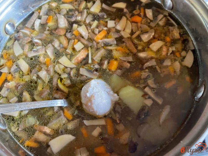 Фото приготовление рецепта: Грибной суп с фрикадельками шаг №5