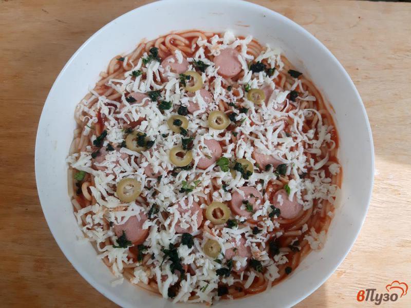 Фото приготовление рецепта: Пицца из спагетти шаг №8