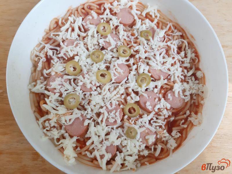 Фото приготовление рецепта: Пицца из спагетти шаг №7
