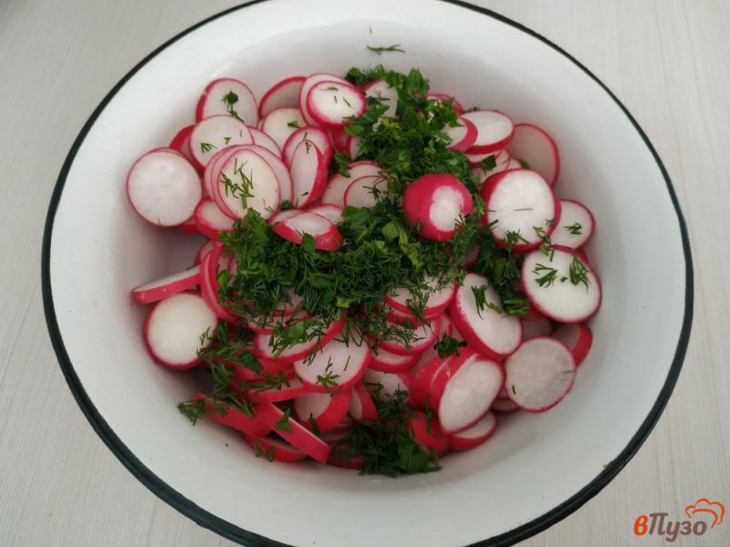 Фото приготовление рецепта: Салат из редиса на зиму шаг №3