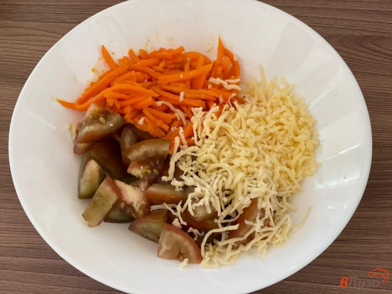 Фото приготовление рецепта: Салат с курицей и морковью по-корейски шаг №2