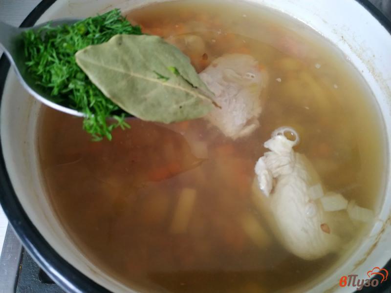 Фото приготовление рецепта: Суп гречневый с индейкой шаг №9
