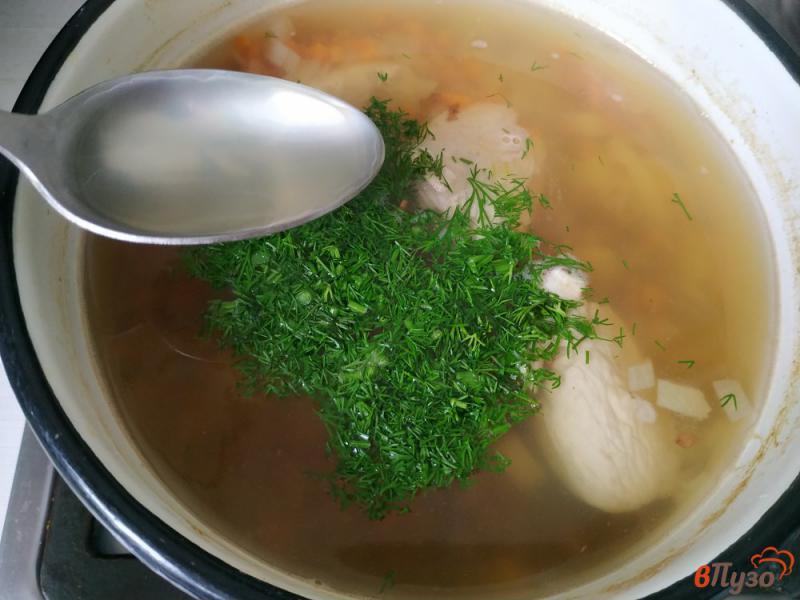 Фото приготовление рецепта: Суп гречневый с индейкой шаг №10