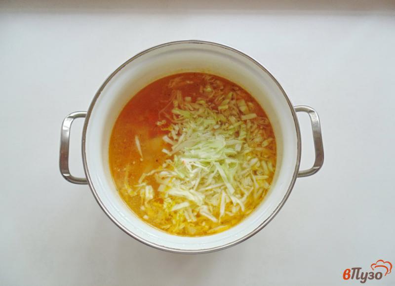 Фото приготовление рецепта: Овощной суп с рисом и помидором шаг №3
