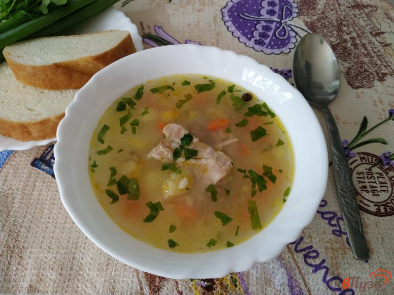 Фото приготовление рецепта: Рисовый суп с крольчатиной шаг №10