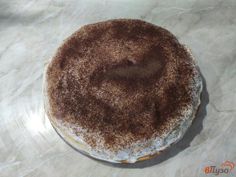 Фото приготовление рецепта: Торт на кефире со сметанным кремом шаг №9