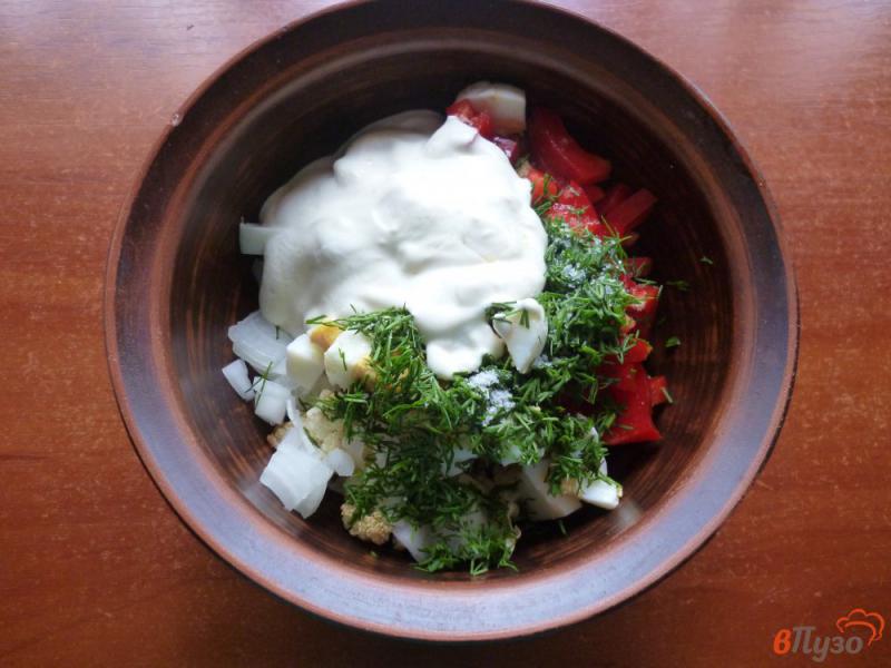 Фото приготовление рецепта: Салат из цветной капусты шаг №7